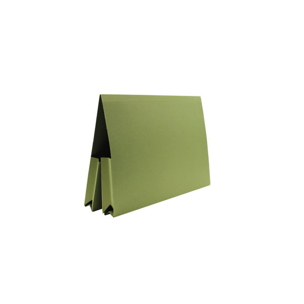 Exacompta Guildhall Legal Double Pocket Wallet Foolscap Green (Pack of 25) 214-GRN