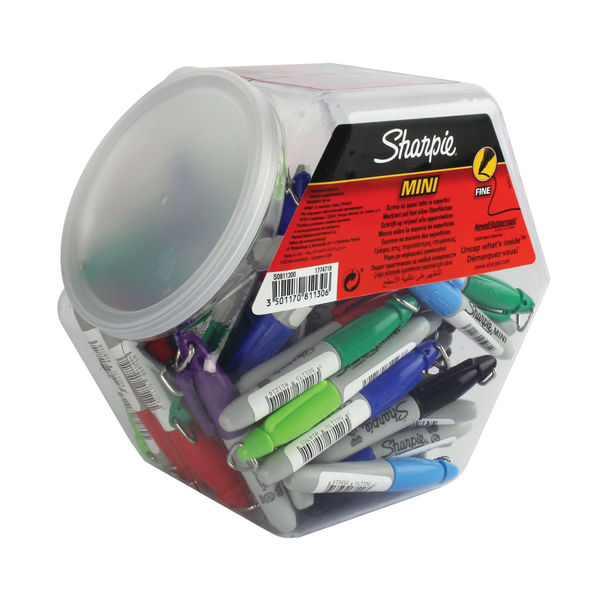 Sharpie Assorted Fine Mini Permanent Markers (Pack of 72) S0811300