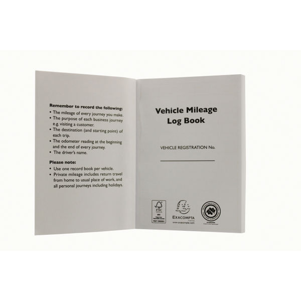 Exacompta Guildhall Vehicle Mileage Log Book T43