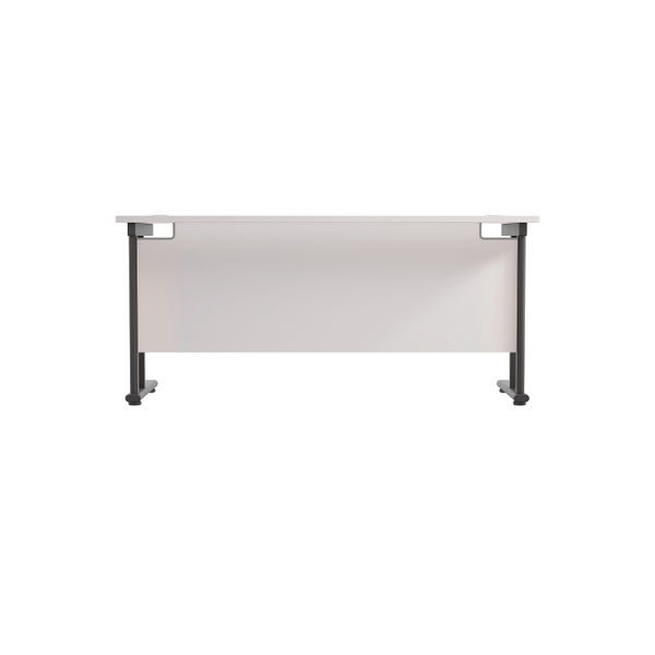 Jemini Rectangular Double Upright Cantilever Desk 1600x600mm White/Black KF820123
