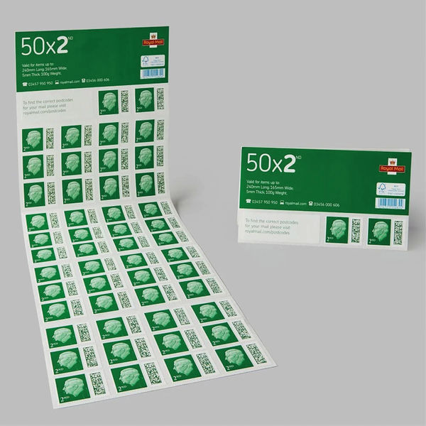 Royal Mail 2nd Class Stamps (Sheet of 50)