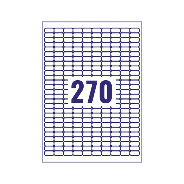 Avery Laser Mini Labels 270 per sheet White (Pack of 6750) L4730REV-25