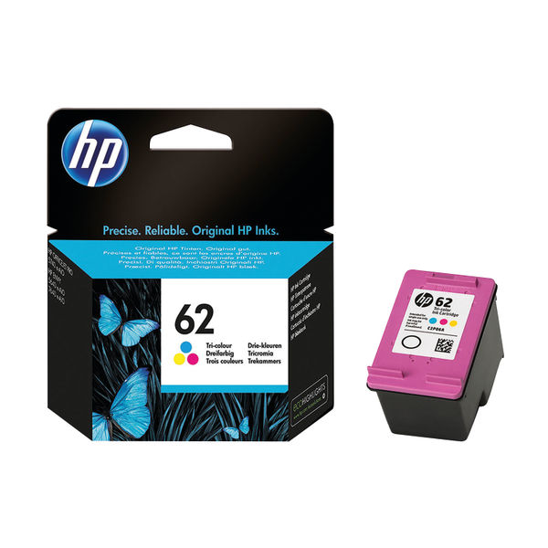 HP 62 Tri Colour Ink Cartridge - C2P06AE