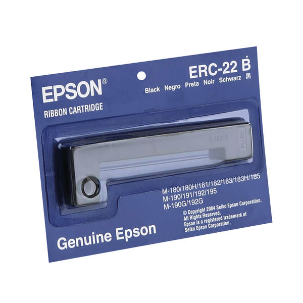 Epson ERC22B Ribbon Cartridge For M-180/190 Black C43S015358