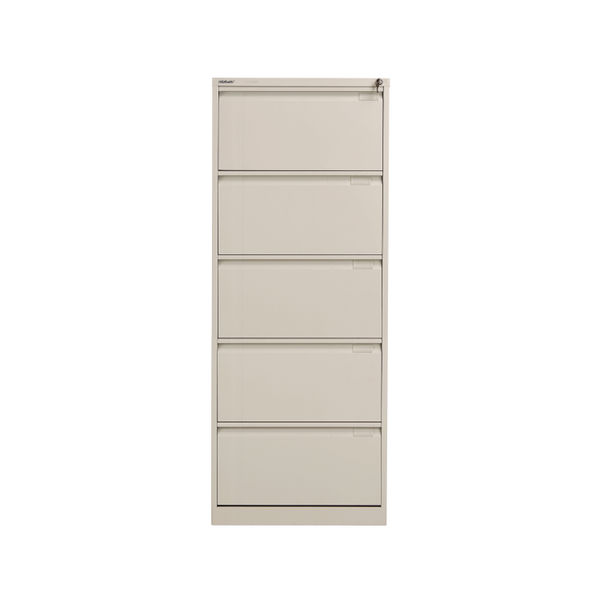 Bisley 5 Drawer Filing Cabinet 470x622x1511mm Goose Grey BS5EGY