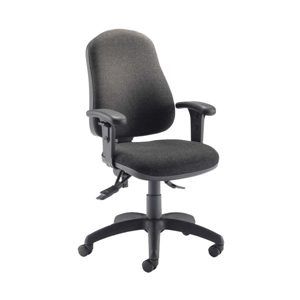 Jemini Teme Deluxe High Back Operator Chair 640x640x985-1175mm Charcoal KF74122