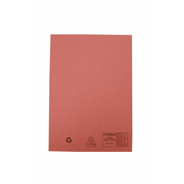 Guildhall Square Cut Folder Mediumweight Foolscap Pink (Pack of 100) FS250-PNKZ