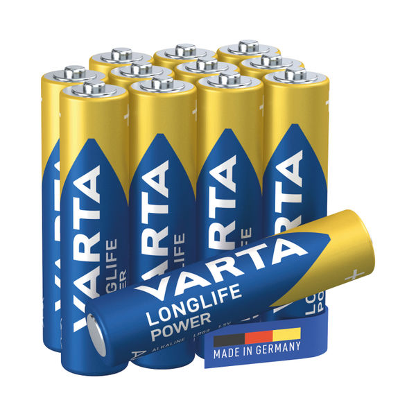 Varta Longlife Power AAA Alkaline Battery 1.5V (Pack of 12) 4903121782