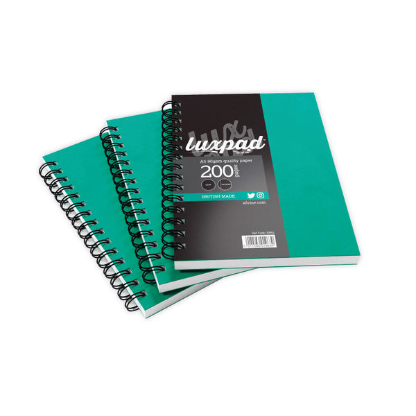 Silvine Luxpad Hardback Wirebound Notebook 200 Pages A5 (6 Pack) SPA5