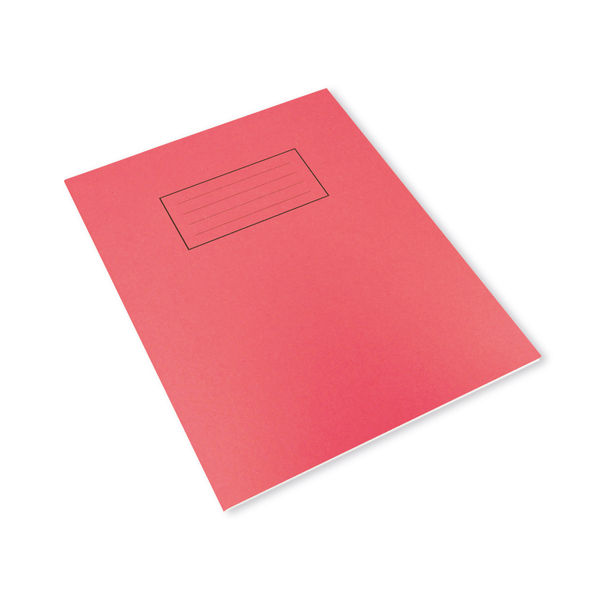 Silvine 229 x 178mm Red Ruled Exercise Books, Pack of 10 | EX101