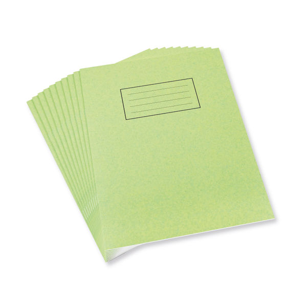 Silvine Exercise Book Ruled 229x178mm Green (Pack of 10) EX102