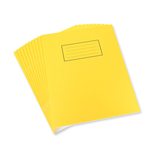 Silvine Exercise Book Ruled 229x178mm Yellow (Pack of 10) EX103