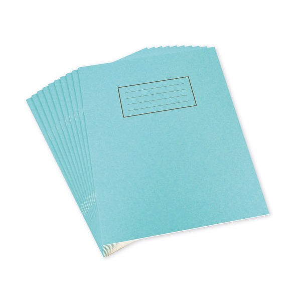 Silvine 229 x 178mm Blue Ruled Exercise Books, Pack of 10 | EX104