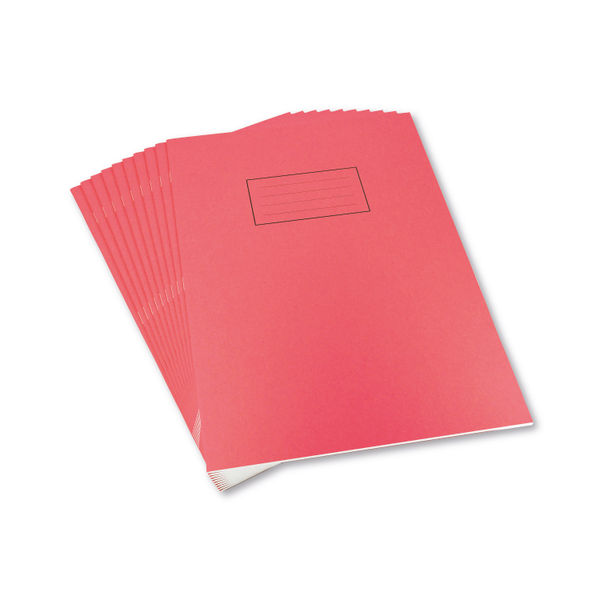 Silvine A4 Red Ruled Exercise Books, Pack of 10 | EX107