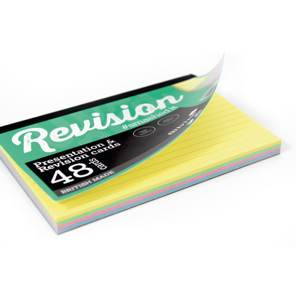 Silvine Revision Card Notepad 48 Card Multicolour (Pack of 960) CR51