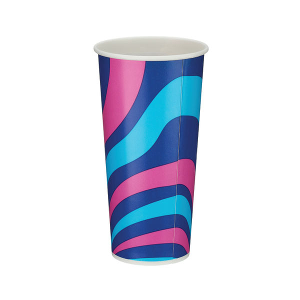 Single Wall Cold Paper Cup PE Lined 22oz Assorted (Pack of 1000) D01106