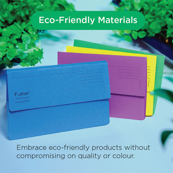 Exacompta Forever Document Wallet Manilla Foolscap Bright Green (Pack of 25) 211/5004