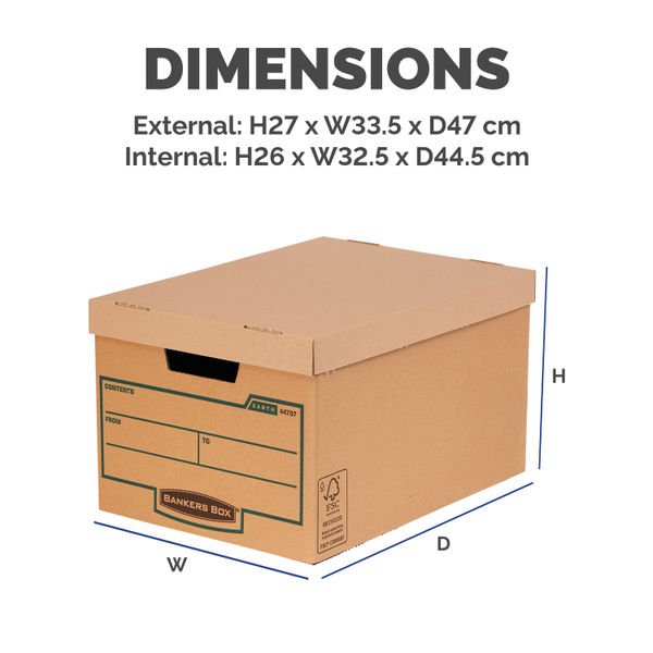 Fellowes Earth Series Storage Box Large (Pack of 10) 4470701