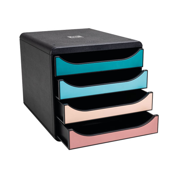 Exacompta Skandi Big Box Recycled 4 Drawer Set Assorted 310606D