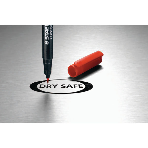Staedtler Lumocolor Permanent Universal Pen Fine 0.6mm Red (Pack of 10) 318-2