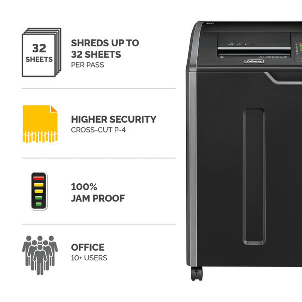 Fellowes Powershred 425Ci Cross Square Cut Shredder 4698001