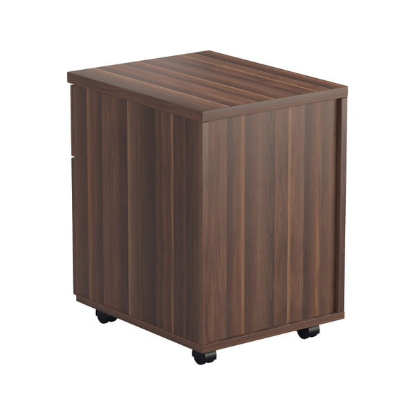 Jemini 2 Drawer Mobile Pedestal 404x500x595mm Walnut KF78942