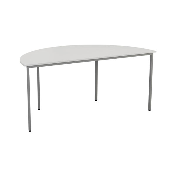 Jemini 1600x800mm White Semi Circular Table - KF79033