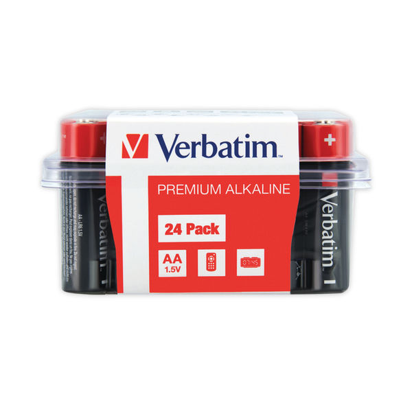 Verbatim AA Alkaline Batteries (Pack of 24) – 49505