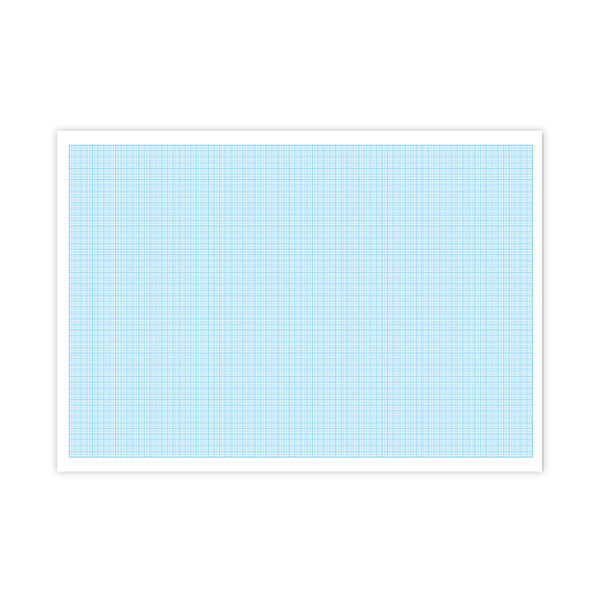 A3 Graph Paper 1/10 0.1 Inch 0Squared, 60 Page Jotter Pad, Grey