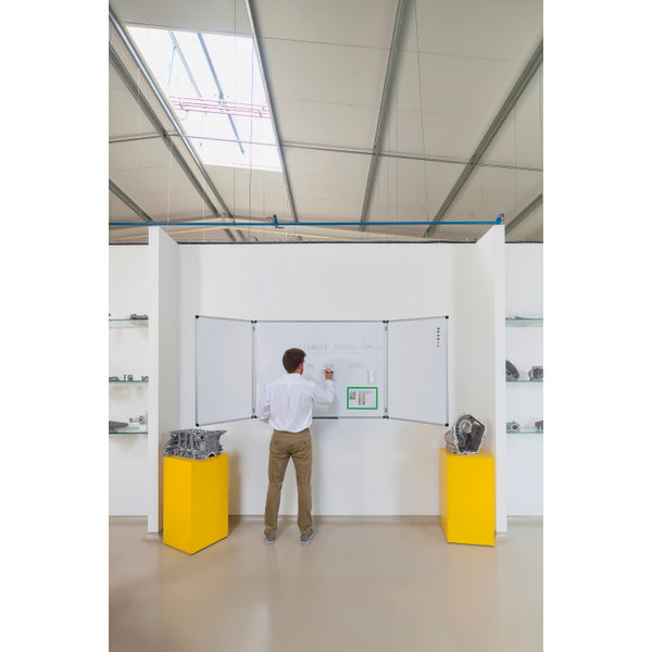 Bi-Office Maya Trio Magnetic Lacquered Steel Surface Aluminium Frame 90x60cm TR01020509170