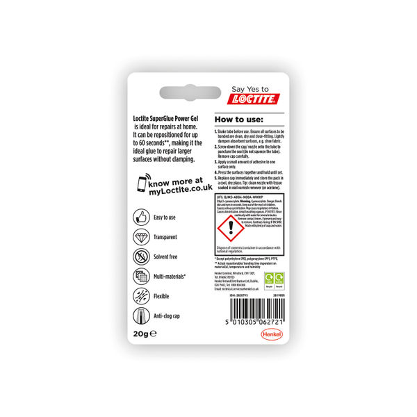 Loctite Super Glue Power Gel 20g 2820793