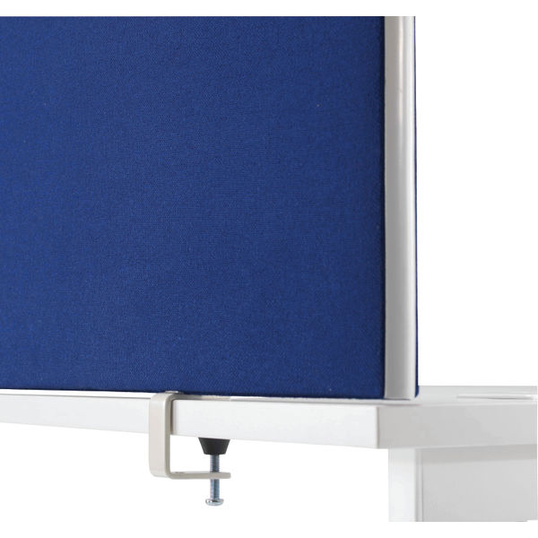 Jemini Straight Desk Mounted Screen 1600x25x400mm Blue KF78981