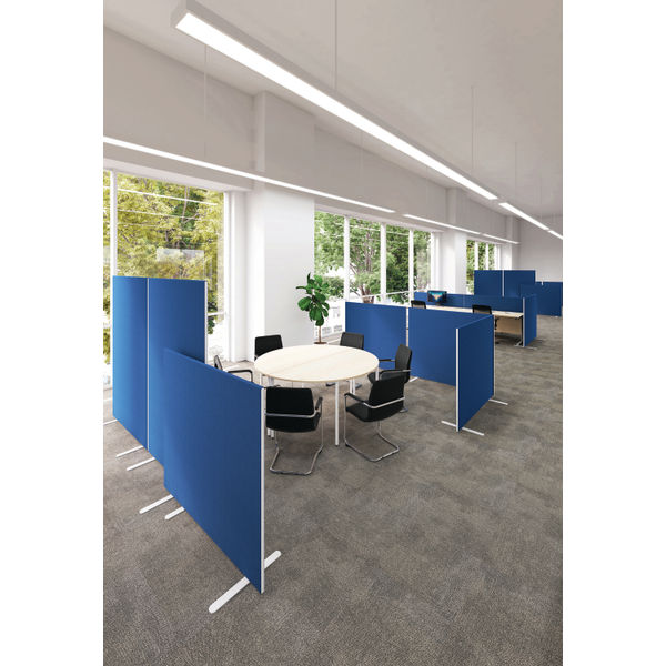 Jemini Floor Standing Screen 1400x25x1800mm Blue FST1418SRB