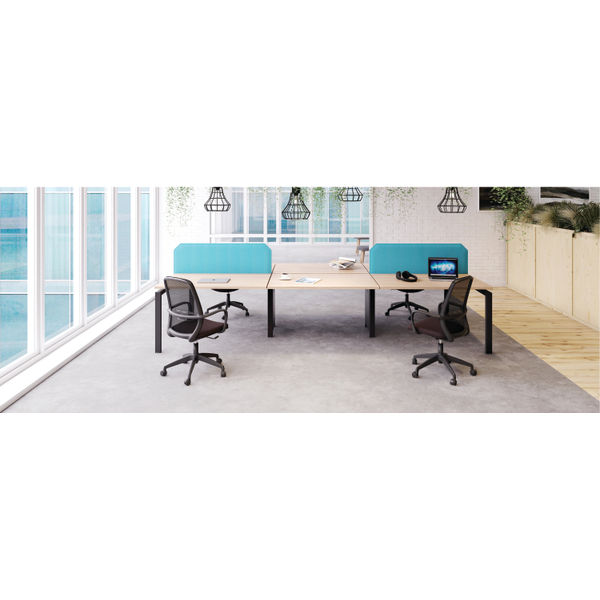 Jemini 1 Person Bench Desk 1600x800x730mm White/White KF809234
