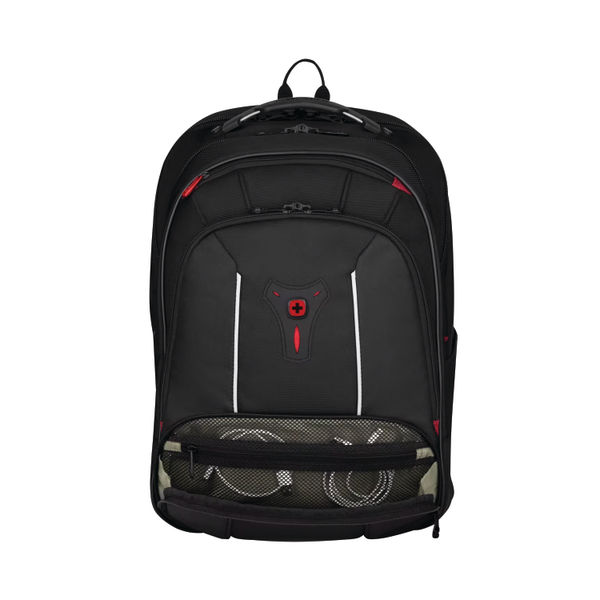 Wenger Carbon Pro Business Backpack with 15.6 Inch Laptop Sleeve and Tablet Pocket Black 653129