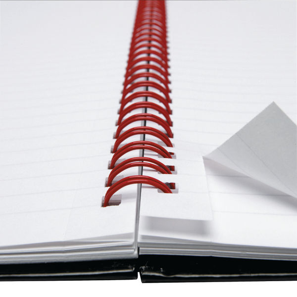 Black n' Red Wirebound Hardback Ruled Notebook A6 (Pack of 5) 100080448