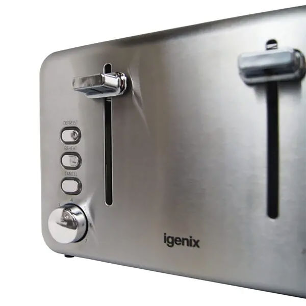 Igenix Toaster 4-Slice (Stainless steel finish with varying heat settings) FCL4001/H