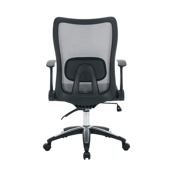 Jemini Zumo Mesh Back Chair with Folding Arms Black/Grey KF70319