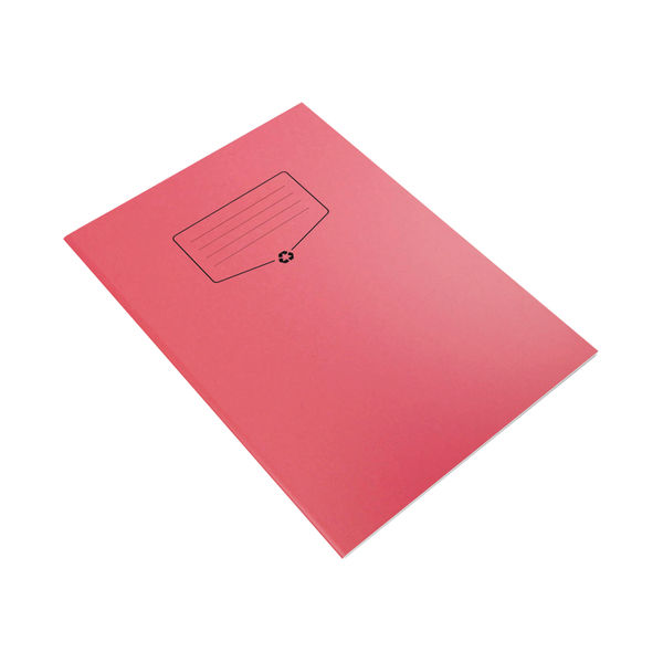 Silvine Recycled Exercise Book Lined with Margin 64 Pages A4 Red (Pack of 10) EXRE101