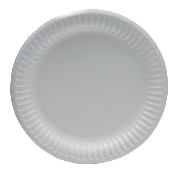 9 Inch White Paper Plates, Pack of 100 0511041