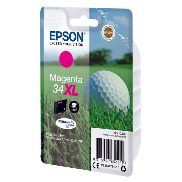 Epson Singlepack Magenta 34XL DURABrite Ultra Ink C13T34734010