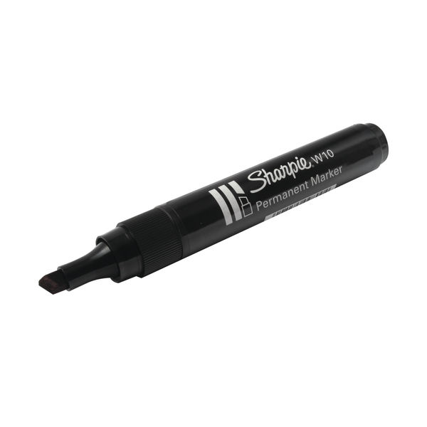 Sharpie W10 Permanent Marker Chisel Tip Black (12 Pack) S0192652