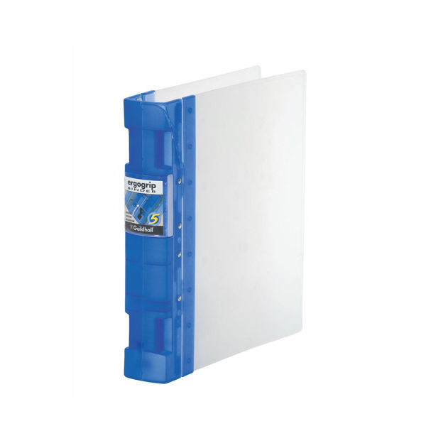 Guildhall GLX Ergogrip Ring Binder Frosted A4 Blue (Pack of 2) 4542