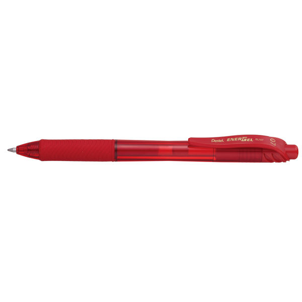 Pentel EnerGel X Retractable Gel Pen Medium Red (Pack of 12) BL107/14-B