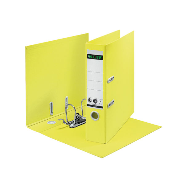 Leitz Recycle Lever Arch File A4 80mm Yellow (Pack of 10) 10180015