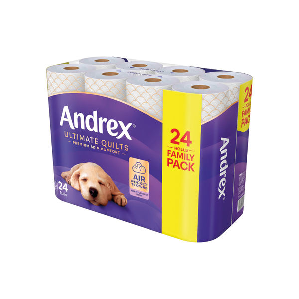 Andrex Ultimate Quilts Toilet Roll 3-Ply 115 Sheets Per Roll (Pack of 24) 4475901