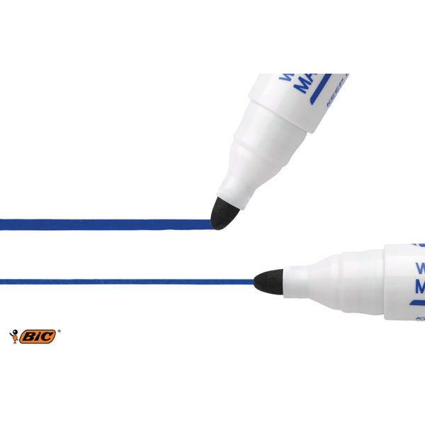 Bic Velleda 1701 Drywipe Marker Bullet Tip Black (Pack of 48) 927258