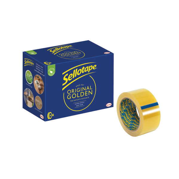 Sellotape Original Golden Tape 48mmx66m (6 Pack) 1443304