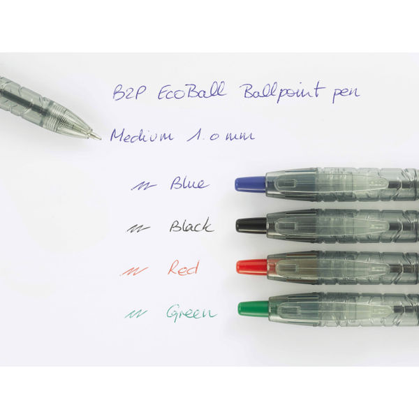Pilot Green B2P Ecoball Ballpoint Medium Pens (Pack of 10)