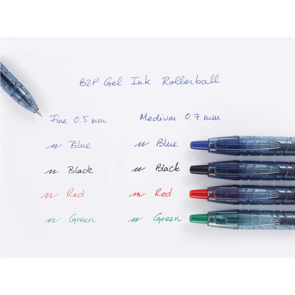 Pilot B2P Black Gel Ink Rollerball Pens, Pack of 10 - 054101001